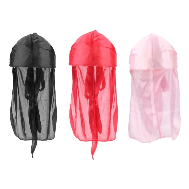 Gorra Pérdida de Cabello Salvador 3PCS Negro Rojo Rosa