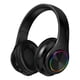 thumbnail image 1 of Auriculares LED negros plegables con Bluetooth 5.0, subwoofer, micrófono integrado, llamada inalámbrica, cancelación de ruido estéreo, almohadillas suaves, 1 of 4