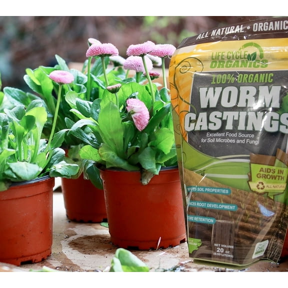 Life-Cycle-Organics 100% Granular Worm Castings Soil Amendment, 20 oz