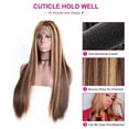 thumbnail image 5 of DOPI Long Straight Brown Mixed Blonde Synthetic Wigs for Women Middle Part Highlights, 5 of 5