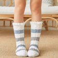 thumbnail image 5 of Lilgiuy Women's Winter Stripe Super Soft Warm Cozy Fuzzy Fleece-lined Sock Winter Clothes for 2022, 5 of 5
