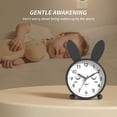 thumbnail image 3 of Reloj despertador analógico silencioso que no hace tictac para niños, fácil de configurar y con luz de fondo a pedido, sonidos de pitido, despertador suave, fácil de leer para escritorio, estante o, 3 of 5