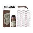 thumbnail image 1 of Eyebrow Stamp Shaping Kit, One Step Brow Stamp Stencil Kit Waterproof Eye Brow Stamp Makeup Tools Eyebrow Definer with 24 Reusable Eyebrow Stencils (Black), 1 of 8