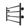 thumbnail image 2 of Electric Heated Towel Warmer 4 Bars Stainless Steel Wall Mounted Towel Drying Rack Black Heated Towel Rack for Bathroom Home, 2 of 8
