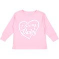 thumbnail image 3 of Inktastic I Love My Daddy in White Chalk Heart Boys or Girls Long Sleeve Toddler T-Shirt, 3 of 5