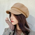 thumbnail image 5 of SikaFu Women Berets Fashion Striped Octagonal Newsboy Cap Vintage Artist Painter Beret Hat Female Autumn Winter Hat Beret Cap, 5 of 6