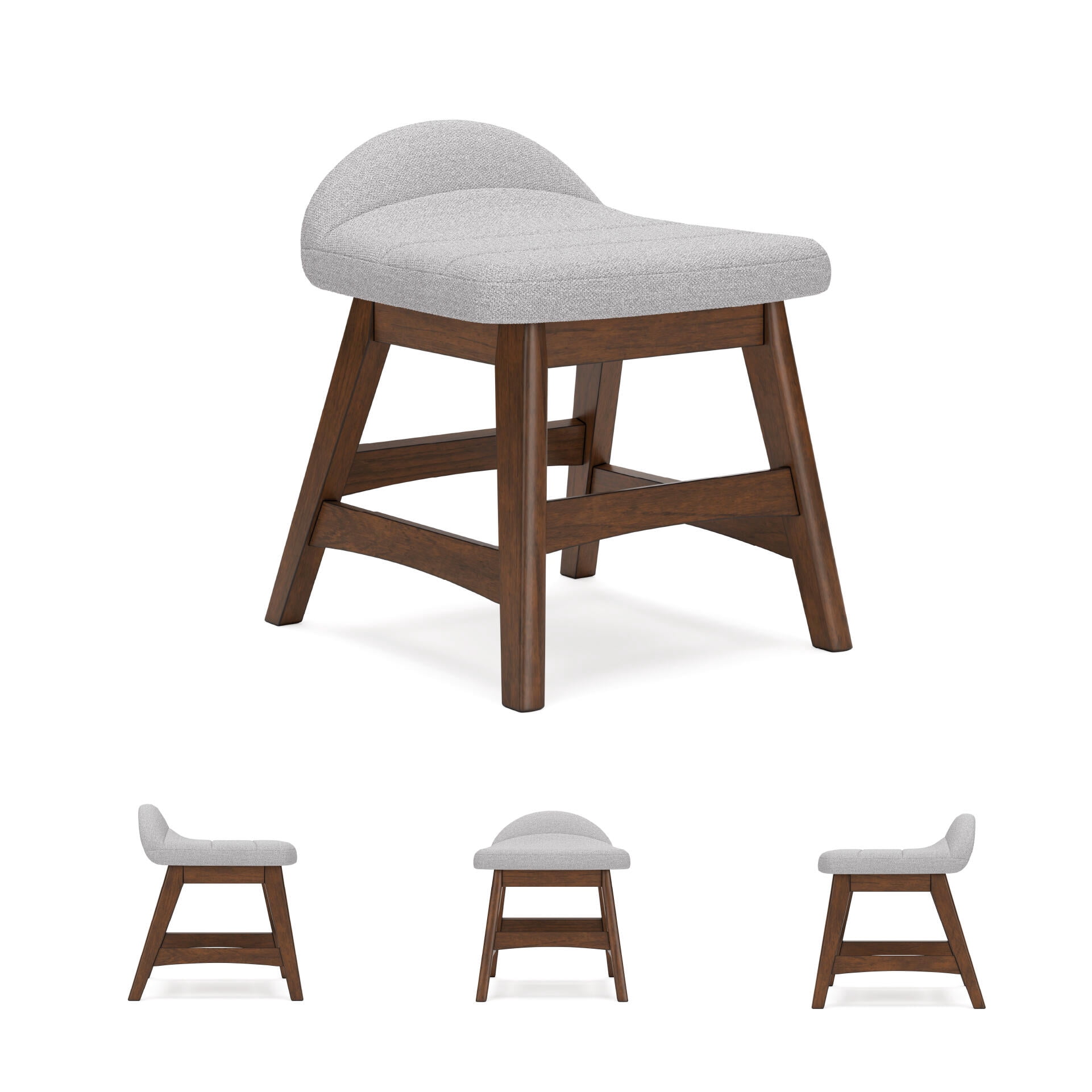 Signature Design by Ashley Lyncott Home Office Desk Chair, Light Gray/Brown