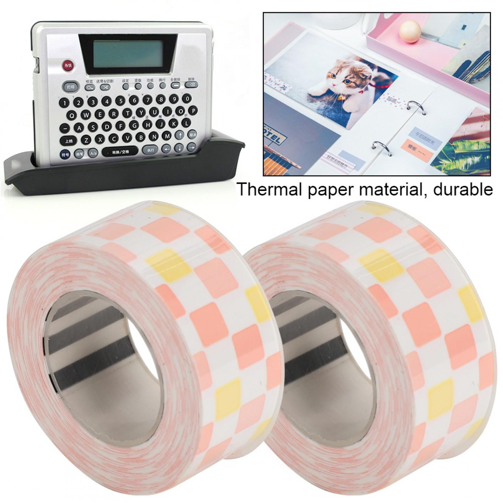 2Pcs Print Label Tape Cute Ribbon Thermal Paper for KINGJIM/TEPRA LR5C Labeler 