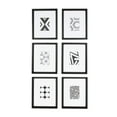 thumbnail image 2 of Kate and Laurel Calter Geometric Abstract Framed Art Prints, 1.46 in x 12.4 in, Set of 6, 2 of 6