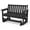 Black, variant on SERWALL 2 Person Patio Glider Rocking Chair, Weather-Resistant Swinging Bench for Outdoor Porch Garden