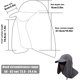 thumbnail image 2 of Sombrero con visera desmontable 3 en 1 Gorra de cara completa Anti UV Protección completa Cara Cuello Transpirable Secado rápido (Color: Gris oscuro) ER, 2 of 5