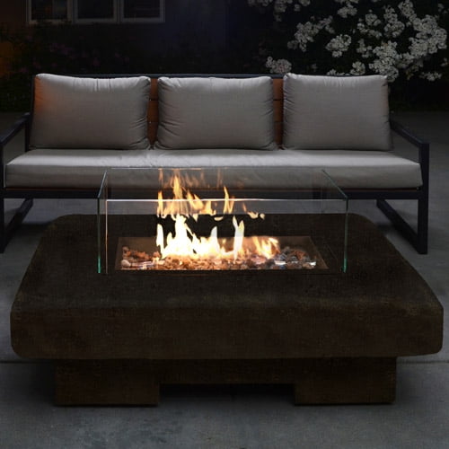 Bronze 48 Lp Gas Fire Pit With Round Corners Walmart Com