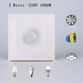 thumbnail image 2 of 1PCS 220V AC Time Delay Adjustable Wall Mount PIR Motion Sensor Light Switch, 2 of 3