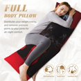 thumbnail image 3 of KLL Ultra Soft Microfiber Body Pillow Cover/Pillowcases 20"x54" with Hidden Zipper Closure-Black Panther Red Background, 3 of 5
