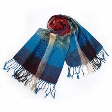 Moon & Stars & Roses Elegant Fashion Smooth Touch Tassel Ends Pashmina/Shawl/Scarf