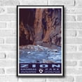 thumbnail image 2 of Zion National Park Narrows Vintage Travel Poster / Postcard WPA Style Art Print Utah, 2 of 4