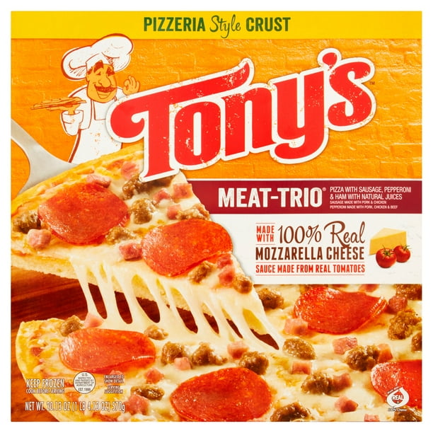 Tony Sa A Pizzeria Style Crust Meat Trio Pizza 13 Oz Box Walmart Com Walmart Com