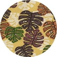thumbnail image 1 of Ahgly Company Machine Washable Indoor Round Transitional Red Brown Area Rugs, 8' Round, 1 of 7
