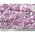 thumbnail image 2 of Soimoi Pink Velvet Fabric Paisley Ethnic Print Fabric by the Yard 58 Inch Wide, 2 of 3