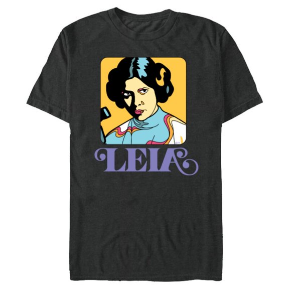 Star Wars Princess Leia Retro Iconic - Short Sleeve Blended T-Shirt for Adults - Customized-Dark Heather