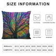 thumbnail image 6 of CMMY  Colorful Watercolor Spring Life Tree Farmhouse Pillow Cover Decorative Square Throw Pillow Cover for Sofa Couch Decoration 2pc 24x24in, 6 of 6