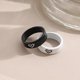 thumbnail image 4 of IFMYA-anillo Punk de Metal para hombre y mujer, sortija con forma de corazón, en blanco y negro, joyería de amor, regalo para amantes, 2022, 4 of 4