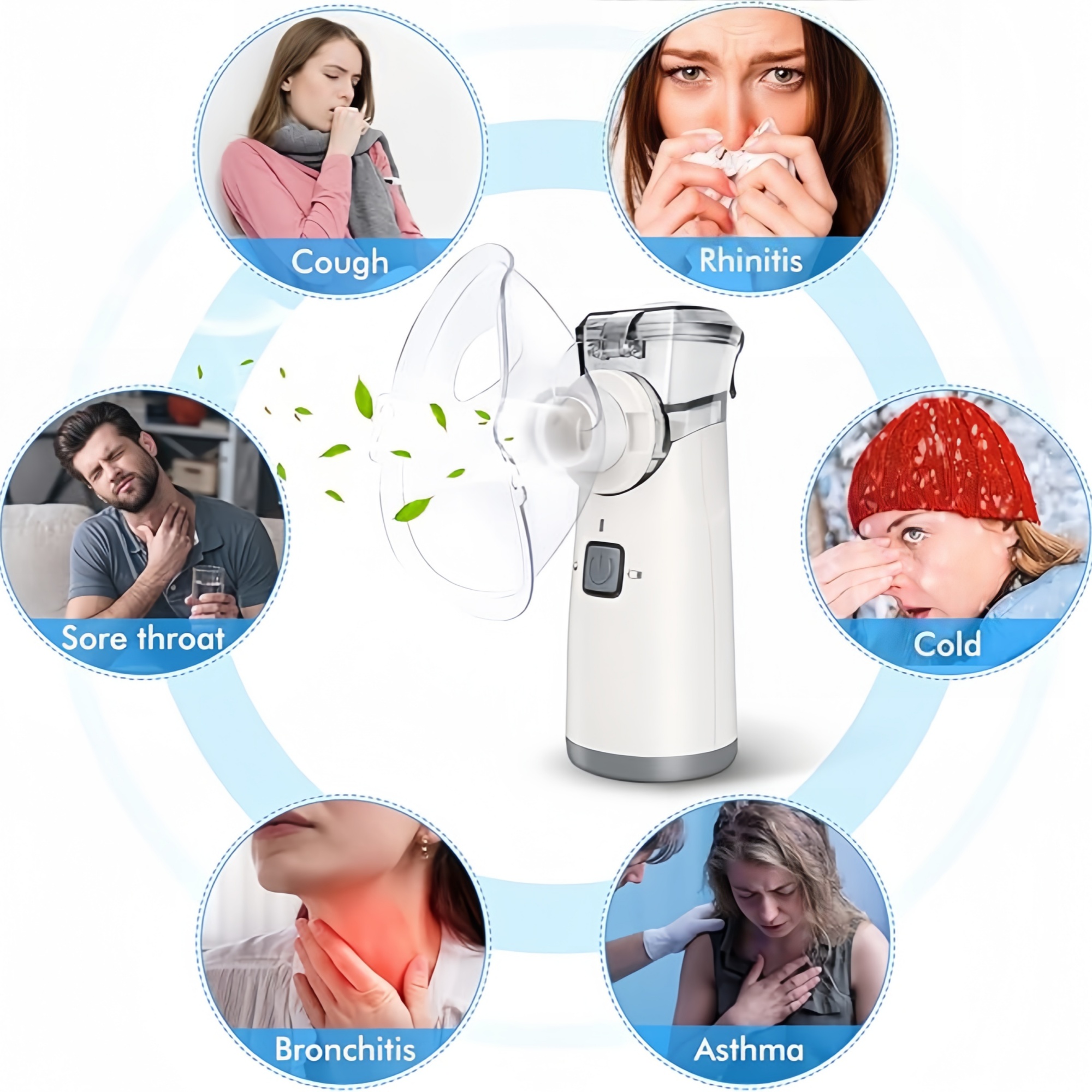 Handheld Portable Personal Humidifier With One-Touch Automatic Cleaning