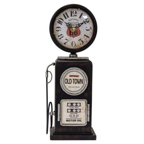 Yosemite Home Decor 5220002 Horloge de Table Noire Old Town