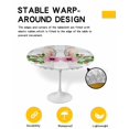 thumbnail image 2 of nqOlkjepod Grey Plaid Easter Round Tablecloth, Fitted Table Cover with Elastic for 45"-54" Round Tables, Checkered Summer Spring Floral Table Cloth Outdoor Dinning Party Waterproof Tablecloths, 2 of 6
