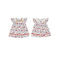 thumbnail image 2 of Kids Toddler Baby Girls Summer Outfit Sleeveless Ribbed Collared Tank Tops Floral Skirt Shorts Set Cute Summer Clothes, 2 of 9