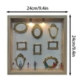 thumbnail image 2 of Shadow Box Display Case, Shadow BoxwithLight, 12X12inBlack Wood Box, Mini Figurines, Ornate Gold Mini Frames, Figurine Display, Wall & Tabletop Picture Frames, Display Case, 2 of 5