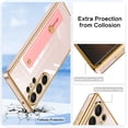 thumbnail image 6 of Compatible with Samsung Galaxy S23 Utral 5G Cell Phone Case with Grip Finger Hand Phone Holder Tablet Phone Strap Shockproof Protective Bumper Case-Pink, 6 of 14