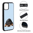 thumbnail image 2 of WIRESTER Shockproof Soft Rubber Cover Case for Apple iPhone 11 6.1" 2019, Rottweiler Dog Lying Down Looking Up On Light Blue Background, 2 of 5