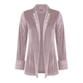 thumbnail image 4 of LEKODE Women's Bohemian Vintage Embroidered Velvet Long Blazer Coat Jacket Spring Casual Elegant Victorian Renaissance Steampunk Outerwear Rose Gold S, 4 of 9