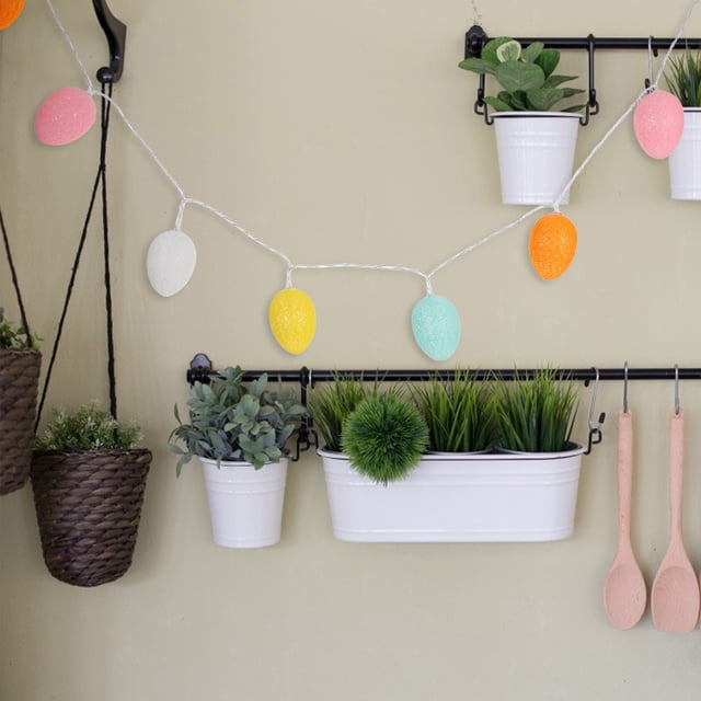 GOOHOCHY 1Pack Multi Color PVC LED Easter Egg String Light Suitable for Families and Children