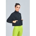 thumbnail image 3 of Women's Athletic Running Yoga Gym Track Zip Up Cropped Jackets UPF 50+ Sun Protection Long Sleeve Workout Shirts, 3 of 14