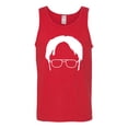 thumbnail image 2 of Wild Bobby, Office Dwight Glasses Face Silhouette Funny Schrute, Pop Culture, Men Graphic Tank Top, Red, X-Large, 2 of 4