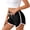 Black, variant on KHONTS Women's Athletic Shorts Running Color Block Mini Shorts Gym Home Pjs Pants with Pockets and Drawstring Red XL