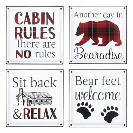 

Youngs 11031 Wood Box with Enamel Print Cabin Design 4 Assorted Color