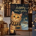 thumbnail image 6 of New Year Garden Flag 12x18 Inch Cute Cat Winter Holiday Yard Decor Double Sided Polyester Outdoor Welcome Lawn Banner, 6 of 6