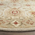 thumbnail image 4 of SAFAVIEH Antiquity Bernadette Floral Bordered Wool Area Rug, Grey Beige/Sage, 6' x 6' Round, 4 of 6
