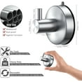 thumbnail image 6 of Suction Cup Hooks for Shower Set of 4 Brushed Nickel Towel Hooks for Bathrooms SUS 304 Stainless Steel Shower Hooks for Loofah 15 Lb Bathroom Hooks for Towels, 6 of 14