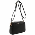 thumbnail image 2 of Bolso bandolera pequeño para mujer, bolso para teléfono móvil, bolso bandolera pequeño con triple cremallera y diseño de rompecabezas de moda, 2 of 5