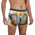 thumbnail image 4 of Salouo Vibrant Butterfly And Sunflowers Print Men's Boxer Briefs,Breathable Underwear Elastic Waistband Briefs for Men -XX-Large, 4 of 8