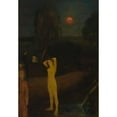 thumbnail image 2 of Arthur Bowen Davies 14x18 Gold Ornate Wood Frame and Double Matted Museum Art Print Titled - Full-Orbed Moon (1901), 2 of 4