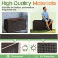 thumbnail image 5 of Vineego 100 Gallon Resin Deck Box with Cushions,Indoor Outdoor Lockable Storage Containe,Dark Brown, 5 of 8