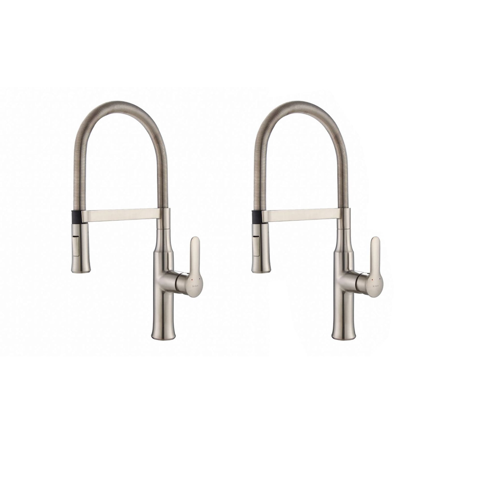 Kraus Nola Single Lever Pull Down Head Kitchen Faucet Stainless Steel 2 Pack
