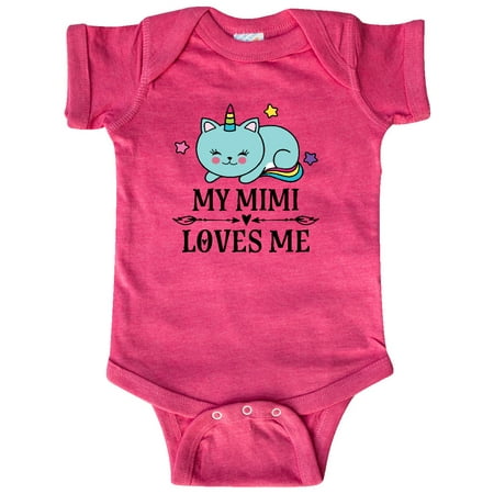 

Inktastic Mimi Loves Me Unicorn Cat Gift Baby Girl Bodysuit