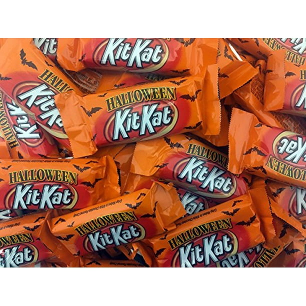 Kit Kat Crisp Wafers Orange Colored Halloween Treats Snack Size Pack Of 2 Pounds Walmart Com Walmart Com