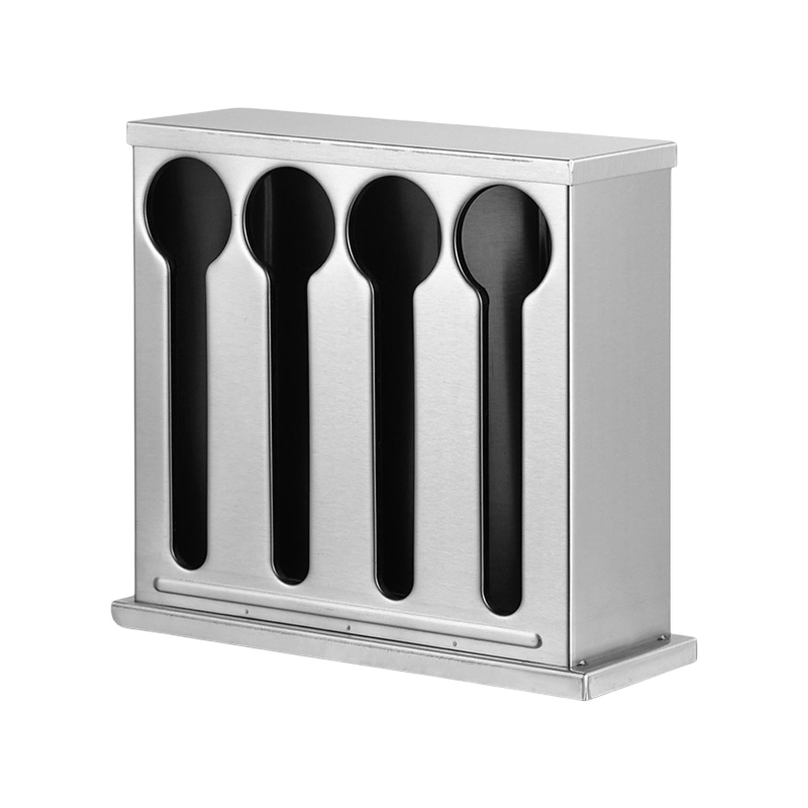 Utensil Dispenser, Cutlery Organizer, Utensil Organizers Storage Box Stainless Steel Spoon